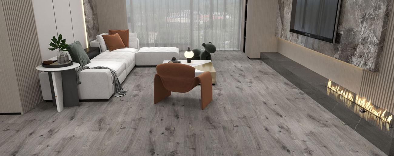 8mm laminate flooring in a modern living room