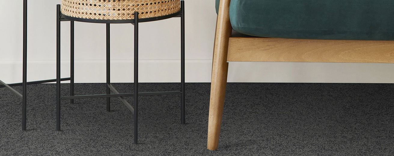Wool twist carpet in a living room